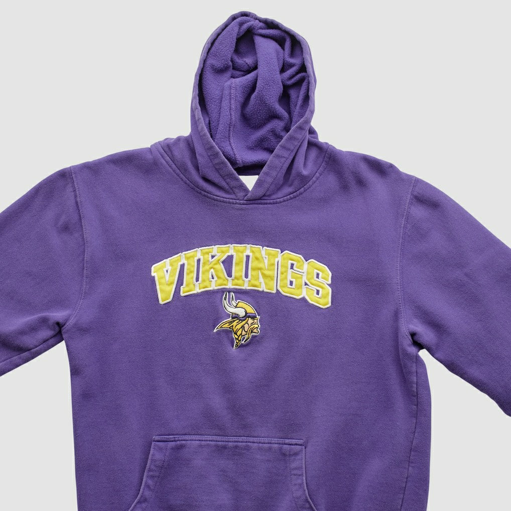 Minnesota Vikings NFL 2000s Hooded Pullover Sweatshirt Purple Vintage