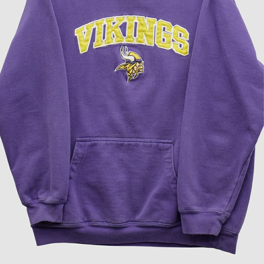 Minnesota Vikings NFL 2000s Hooded Pullover Sweatshirt Purple Vintage