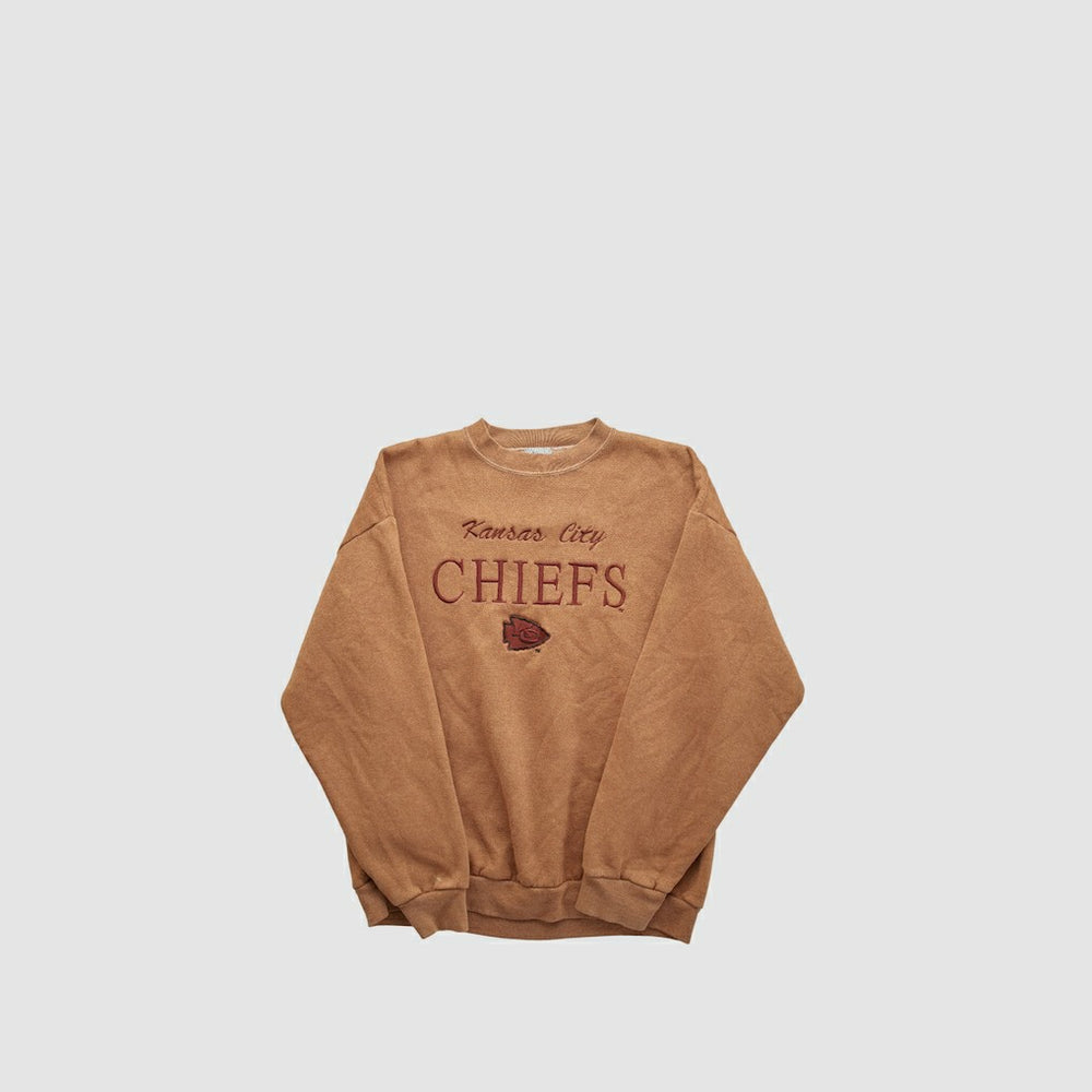 Kansas City Chiefs Logo 7 90s Pullover Sweatshirt Clay Vintage