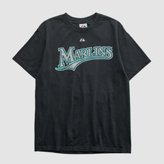 Miami Marlins Majestic 2000s T-shirt - Black - M by Fanatics Real Vintage T-shirts