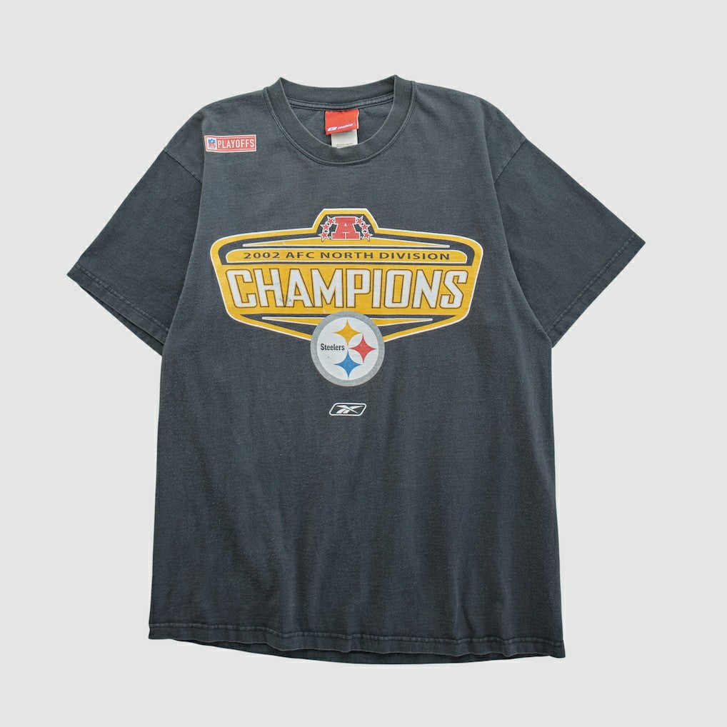 Pittsburgh Steelers Reebok 2002 T-shirt Black Vintage