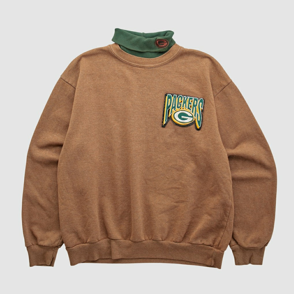 Green Bay Packers Majestic 90s Pullover Sweatshirt Clay Vintage