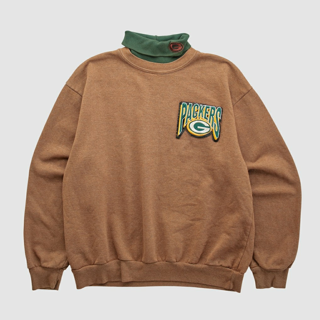 Green Bay Packers Majestic 90s Pullover Sweatshirt Clay Vintage