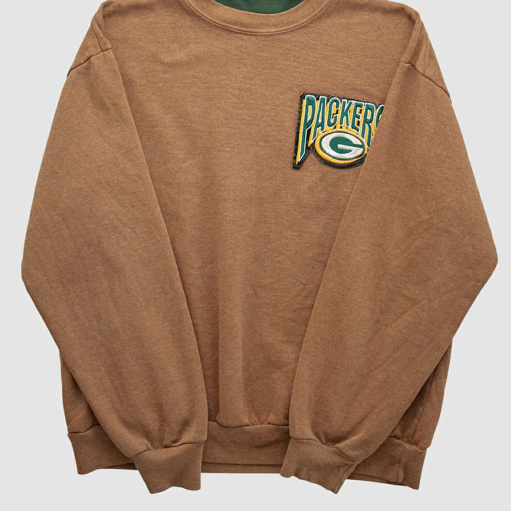 Green Bay Packers Majestic 90s Pullover Sweatshirt Clay Vintage