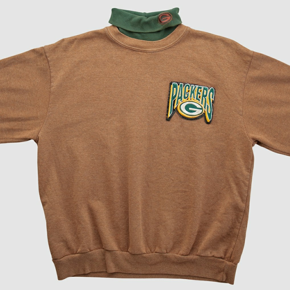 Green Bay Packers Majestic 90s Pullover Sweatshirt Clay Vintage