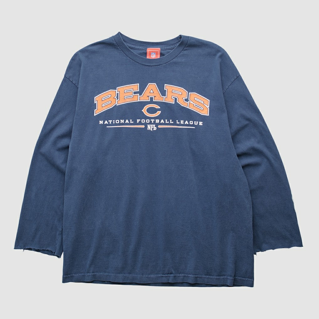 Chicago Bears NFL 2000s Long Sleeve T-shirt Navy Vintage