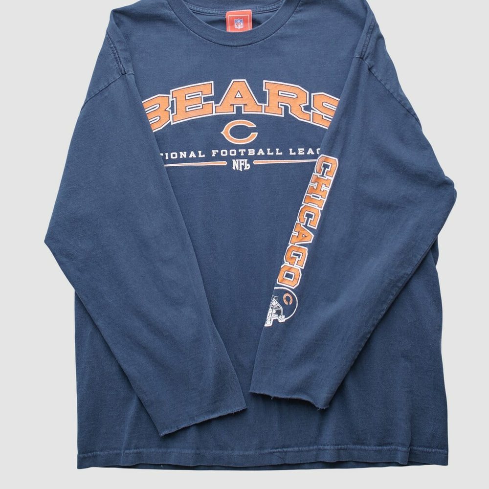 Chicago Bears NFL 2000s Long Sleeve T-shirt Navy Vintage