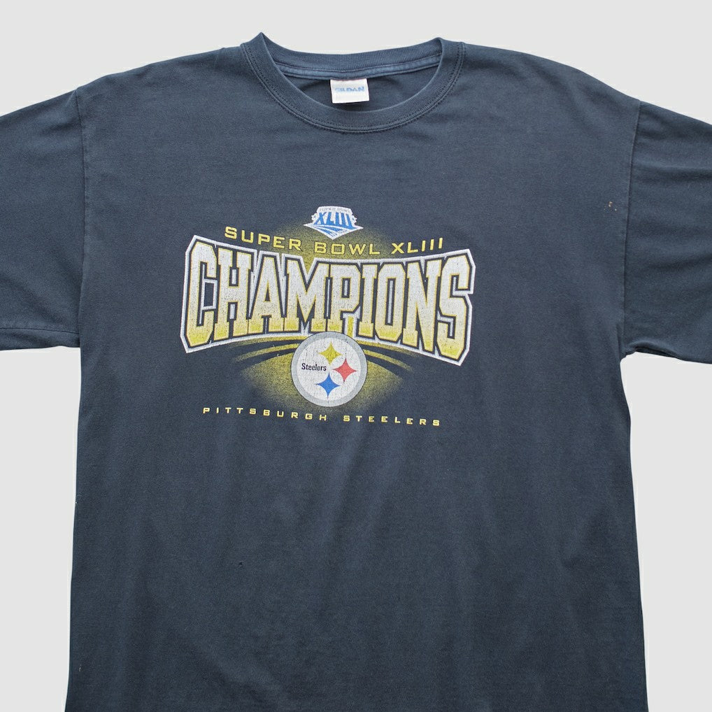 Pittsburgh Steelers Gildan 2009 T-shirt Black Vintage