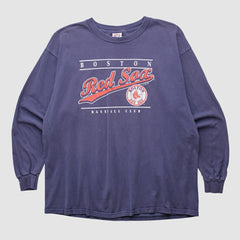 Boston Red Sox True Fan 2004 Long Sleeve T-shirt - Navy - M by Fanatics Real Vintage T-shirts