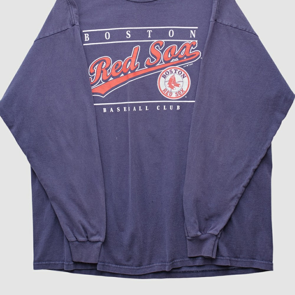 Boston Red Sox True Fan 2004 Long Sleeve T-shirt - Navy - M by Fanatics Real Vintage T-shirts