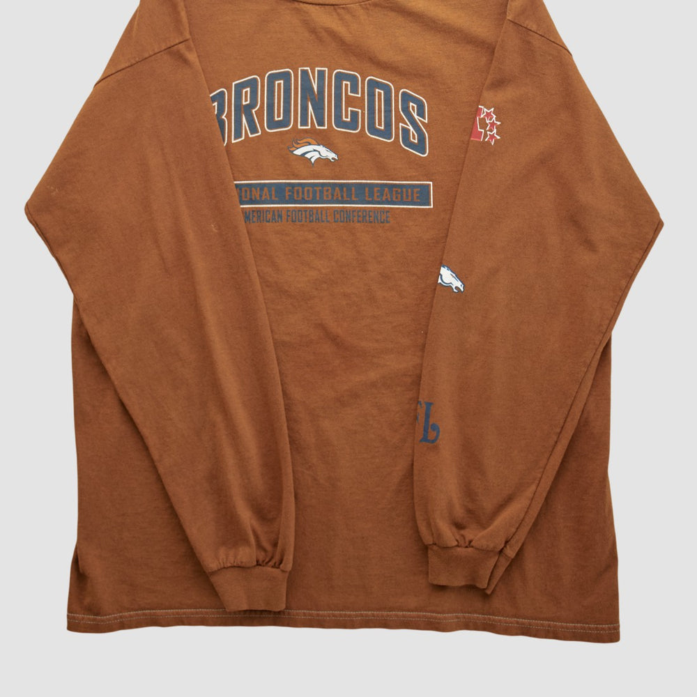 Denver Broncos NFL 2000s Long Sleeve T-shirt Clay Vintage