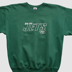 New York Jets Champion 2000s Pullover Sweatshirt Green Vintage