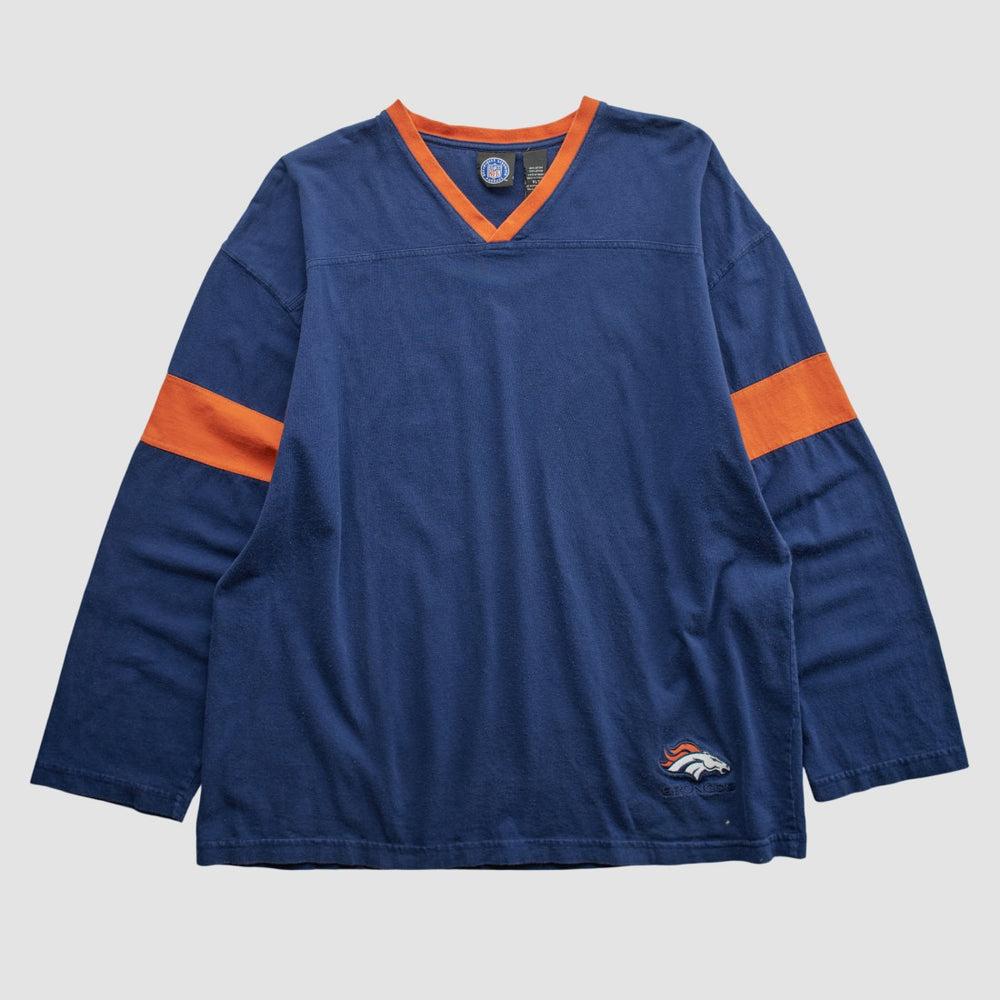 Denver Broncos NFL 2000s Long Sleeve T-shirt Navy Vintage
