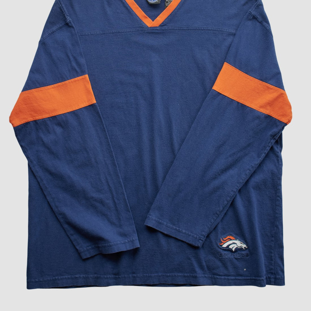 Denver Broncos NFL 2000s Long Sleeve T-shirt Navy Vintage