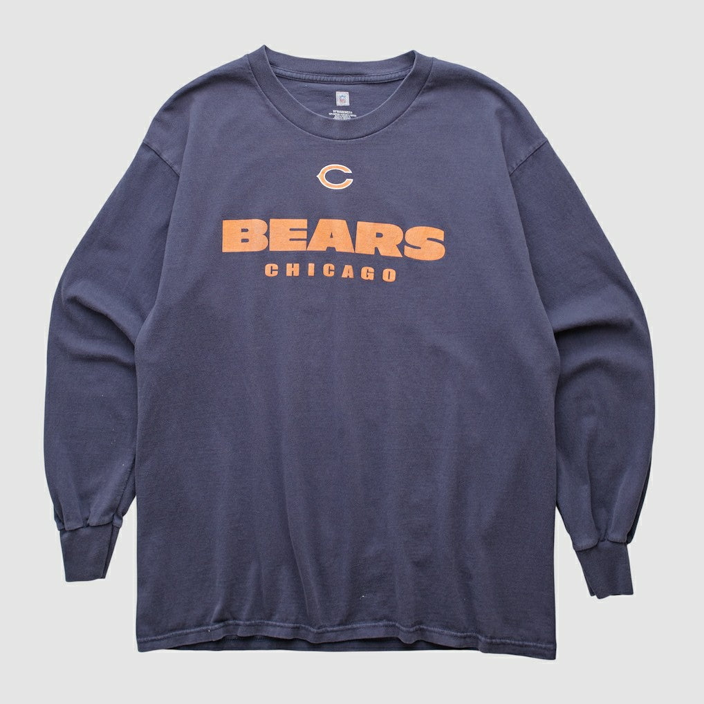 Chicago Bears NFL 2000s Long Sleeve T-shirt Navy Vintage
