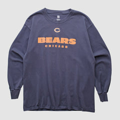 Chicago Bears NFL 2000s Long Sleeve T-shirt Navy Vintage