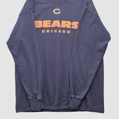 Chicago Bears NFL 2000s Long Sleeve T-shirt Navy Vintage
