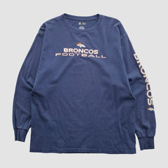 Denver Broncos NFL 2010s Long Sleeve T-shirt Navy Vintage
