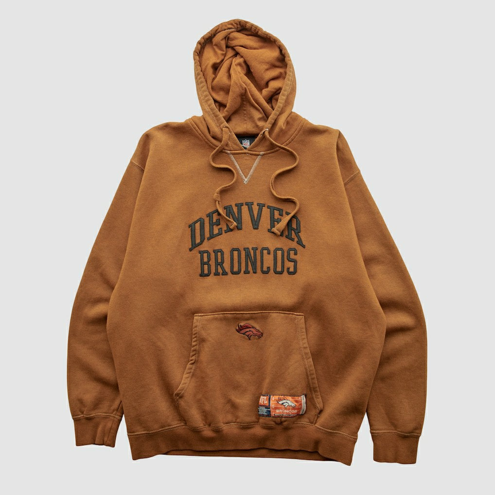 Denver Broncos NFL 2010s Hooded Pullover Sweatshirt Clay Vintage
