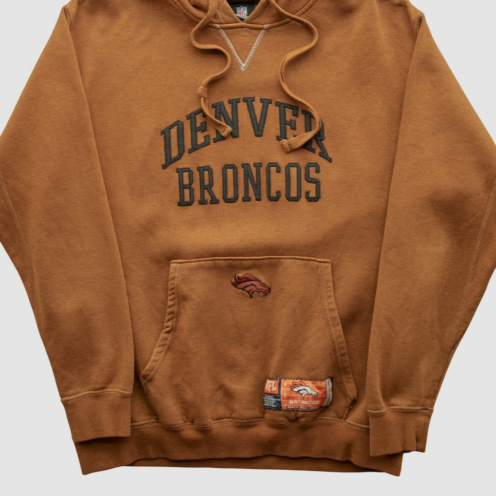 Denver Broncos NFL 2010s Hooded Pullover Sweatshirt Clay Vintage