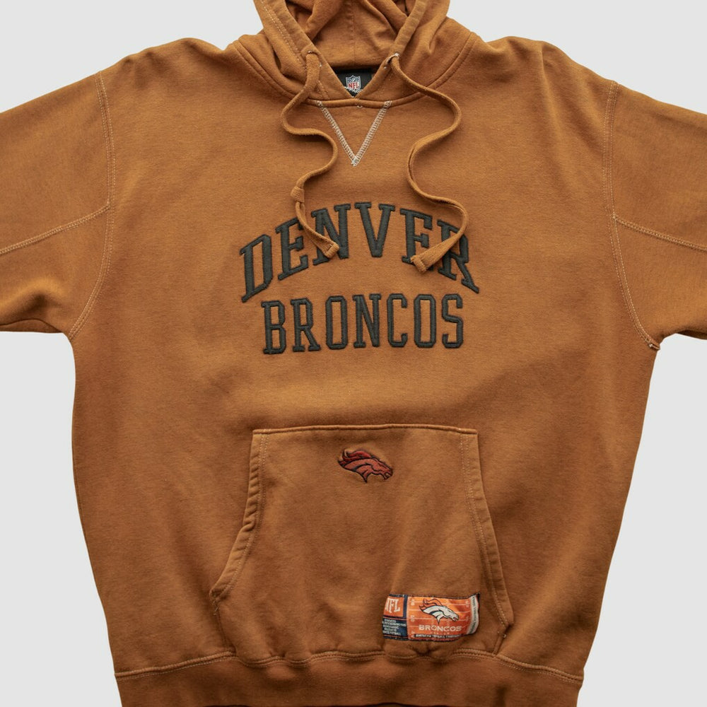 Denver Broncos NFL 2010s Hooded Pullover Sweatshirt Clay Vintage