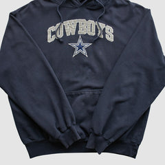 Dallas Cowboys Cowboys Authentic Apparel 2010s Hooded Pullover Sweatshirt Navy Vintage