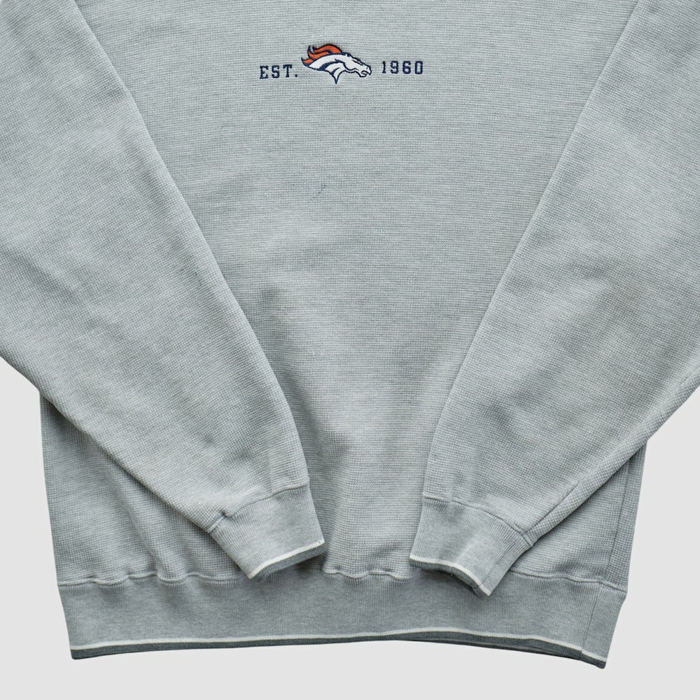 Denver Broncos Champion 2000s Pullover Sweatshirt Heather Gray Vintage