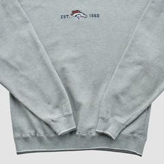 Denver Broncos Champion 2000s Pullover Sweatshirt Heather Gray Vintage