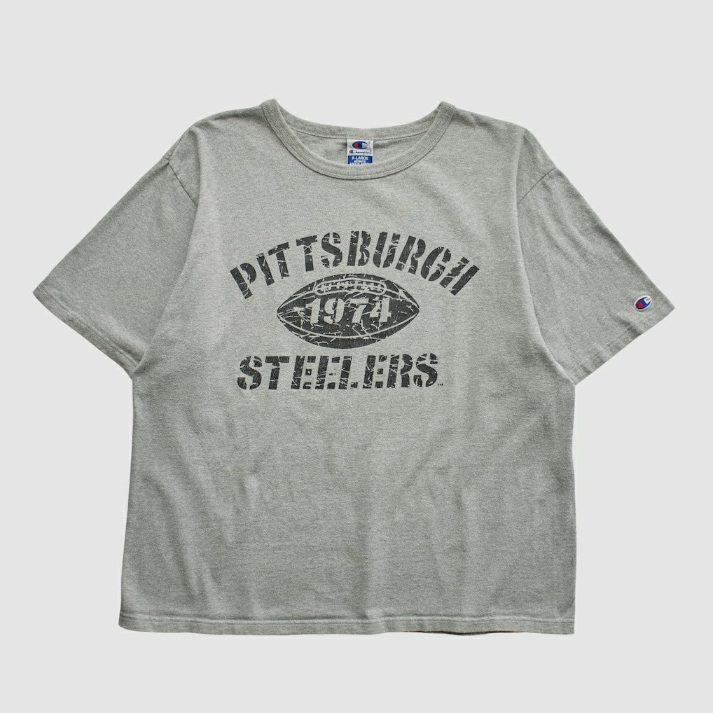 Pittsburgh Steelers Champion 90s T-shirt Heather Gray Vintage