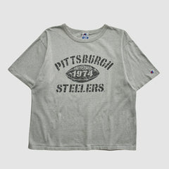 Pittsburgh Steelers Champion 90s T-shirt Heather Gray Vintage