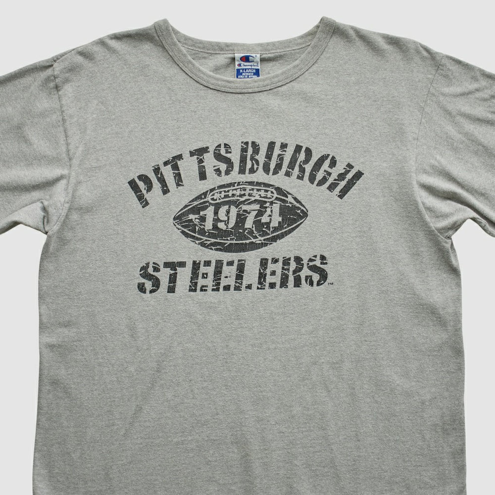 Pittsburgh Steelers Champion 90s T-shirt Heather Gray Vintage
