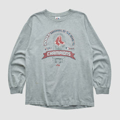 World Series Champions Majestic 2007 Long Sleeve T-shirt - Heather Gray - S by Fanatics Real Vintage T-shirts