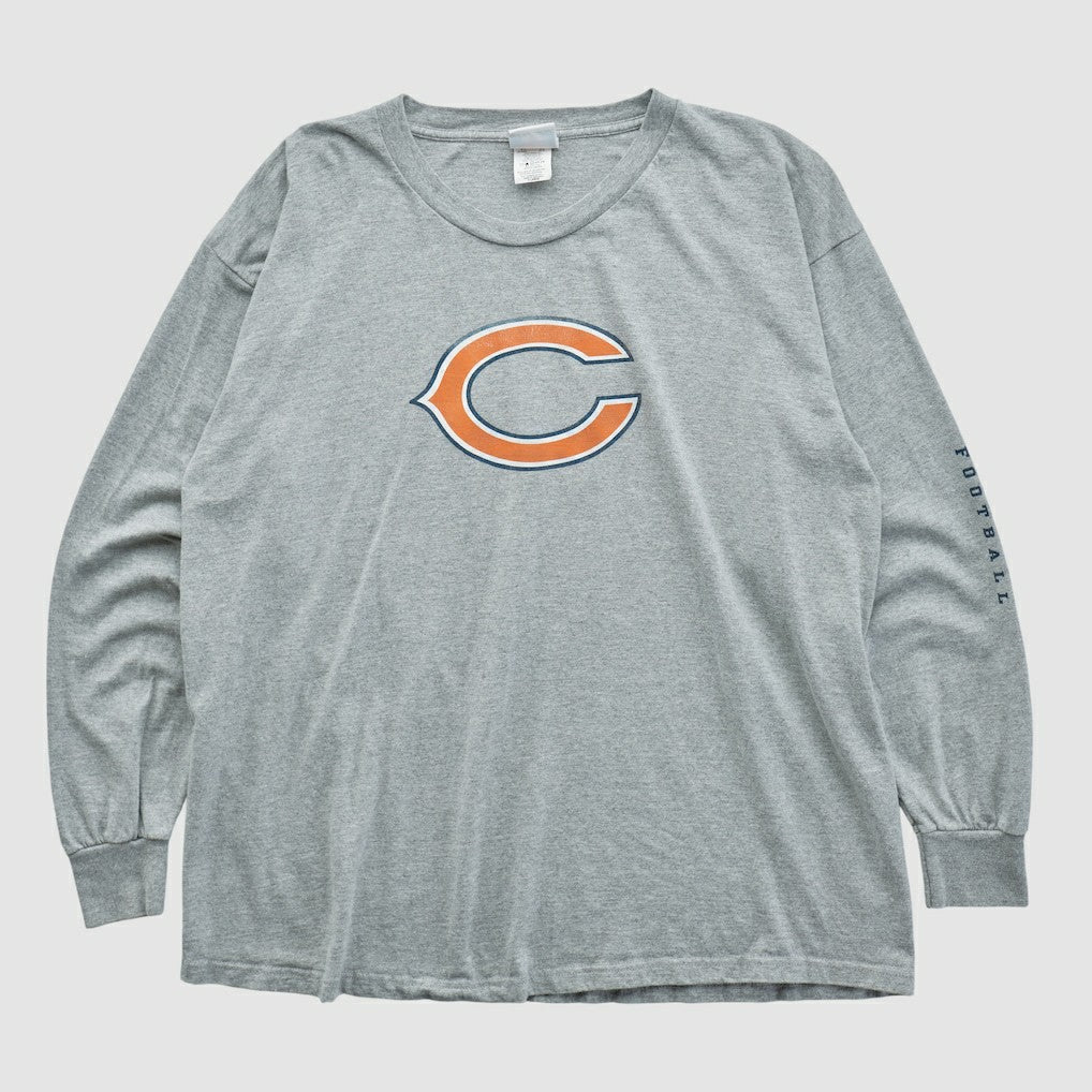 Chicago Bears NFL 2000s Long Sleeve T-shirt Heather Gray Vintage