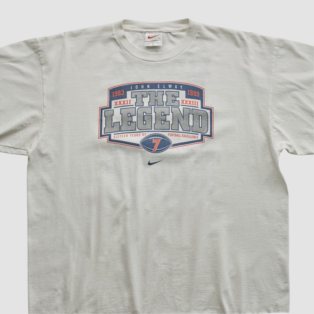 Super Bowl XXXIII MVP 1999 T-shirt White Vintage