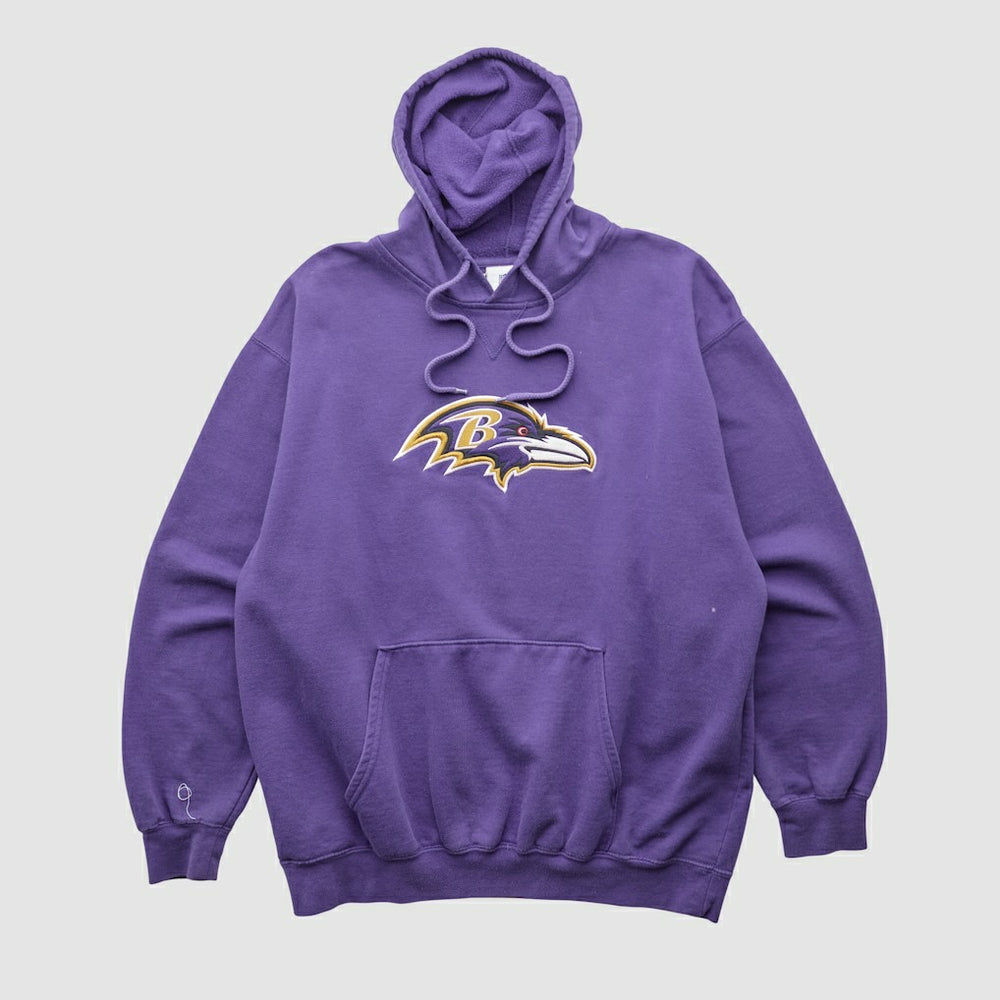 Baltimore Ravens NFL 2000s Hooded Pullover Sweatshirt Purple Vintage