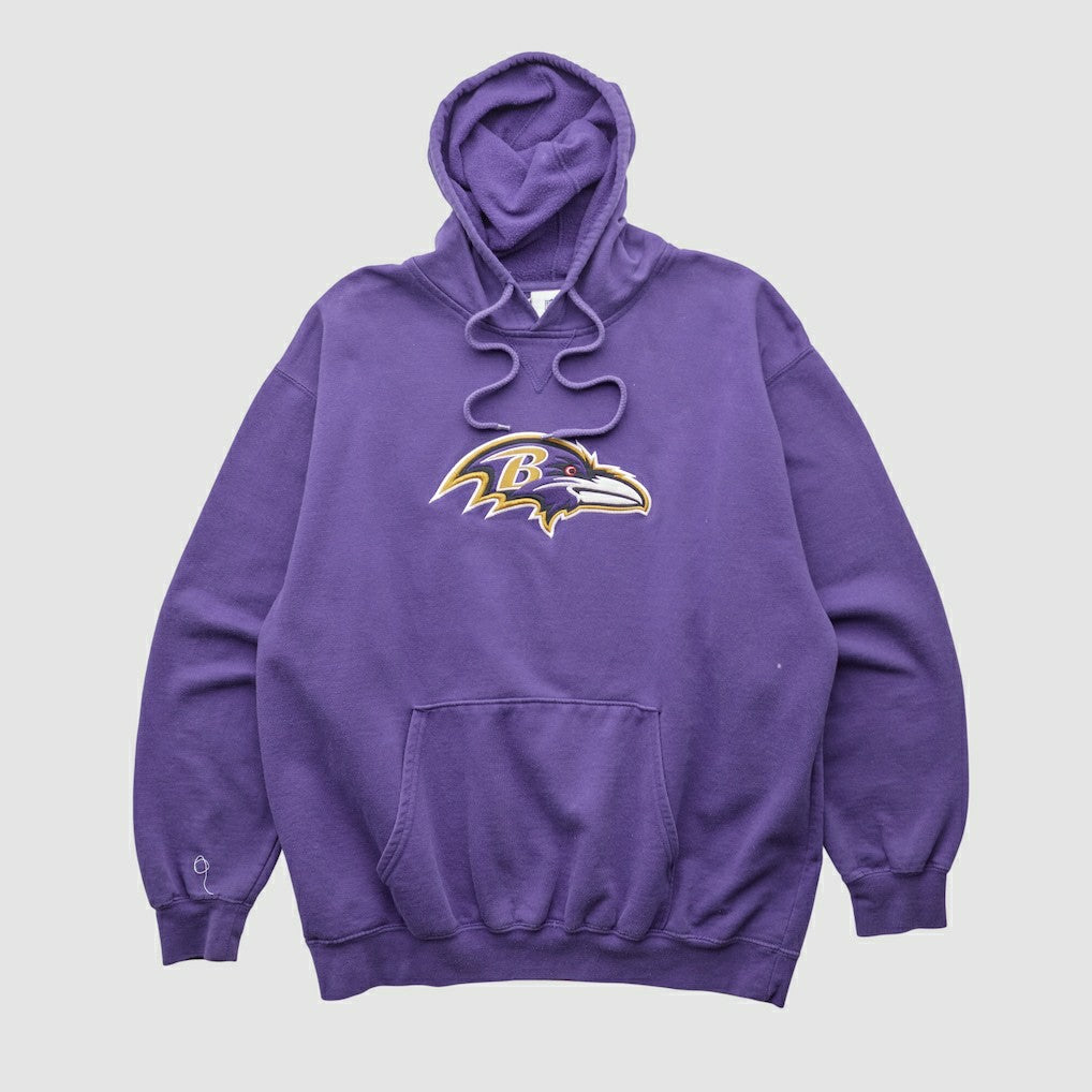 Baltimore Ravens NFL 2000s Hooded Pullover Sweatshirt Purple Vintage