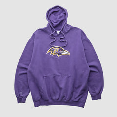 Baltimore Ravens NFL 2000s Hooded Pullover Sweatshirt Purple Vintage