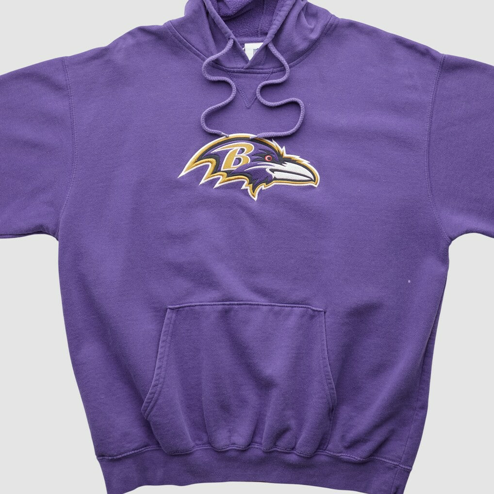 Baltimore Ravens NFL 2000s Hooded Pullover Sweatshirt Purple Vintage