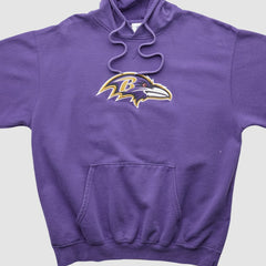 Baltimore Ravens NFL 2000s Hooded Pullover Sweatshirt Purple Vintage