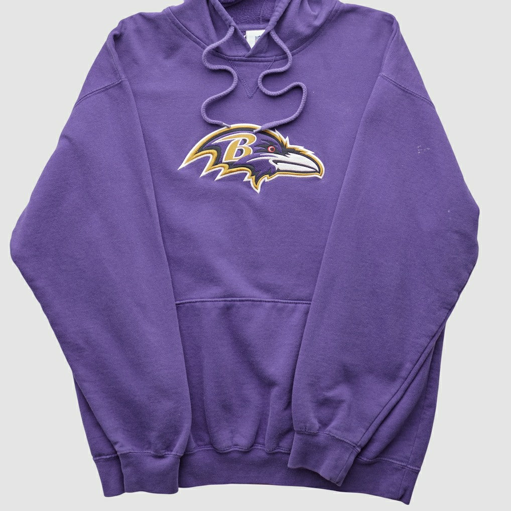 Baltimore Ravens NFL 2000s Hooded Pullover Sweatshirt Purple Vintage