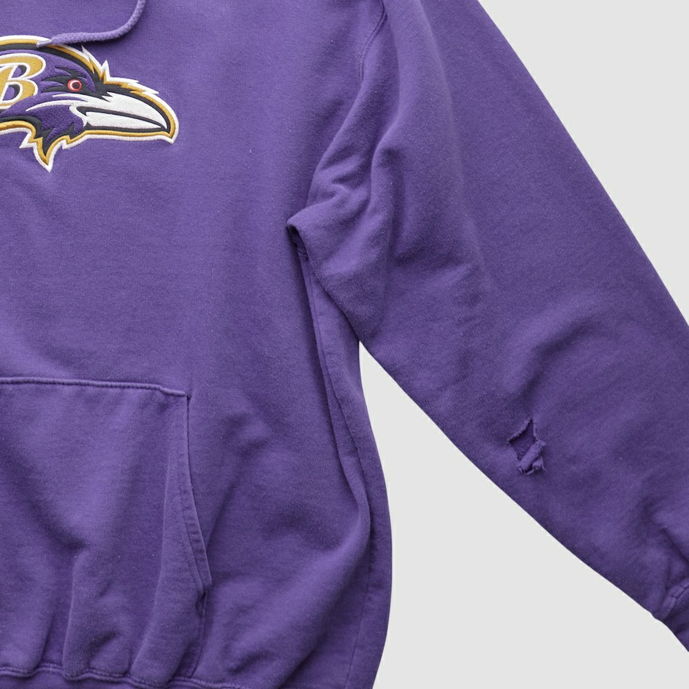 Baltimore Ravens NFL 2000s Hooded Pullover Sweatshirt Purple Vintage