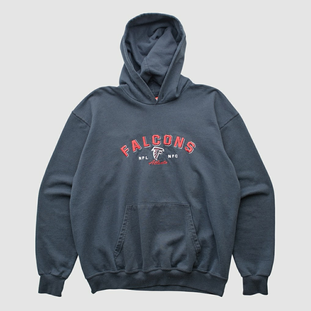 Atlanta Falcons NFL 2000s Hooded Pullover Sweatshirt Black Vintage