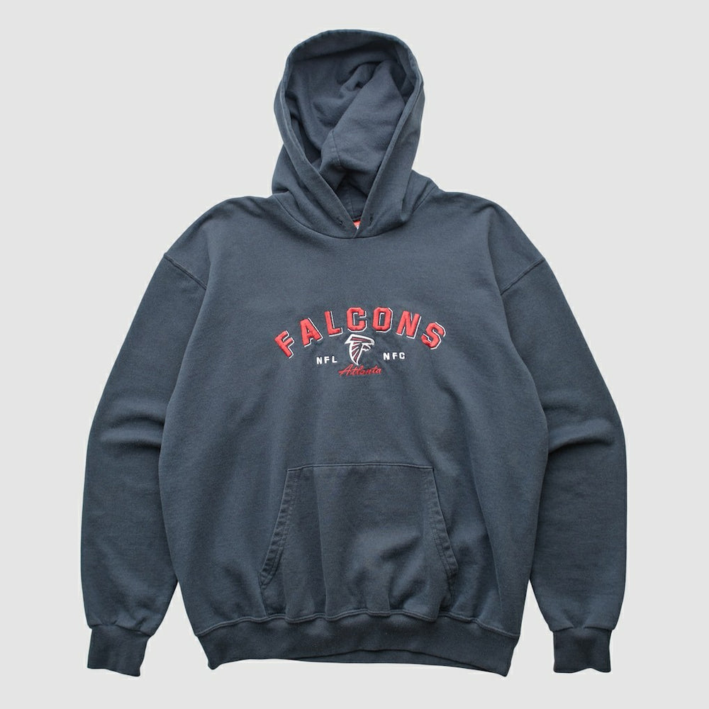 Atlanta Falcons NFL 2000s Hooded Pullover Sweatshirt Black Vintage