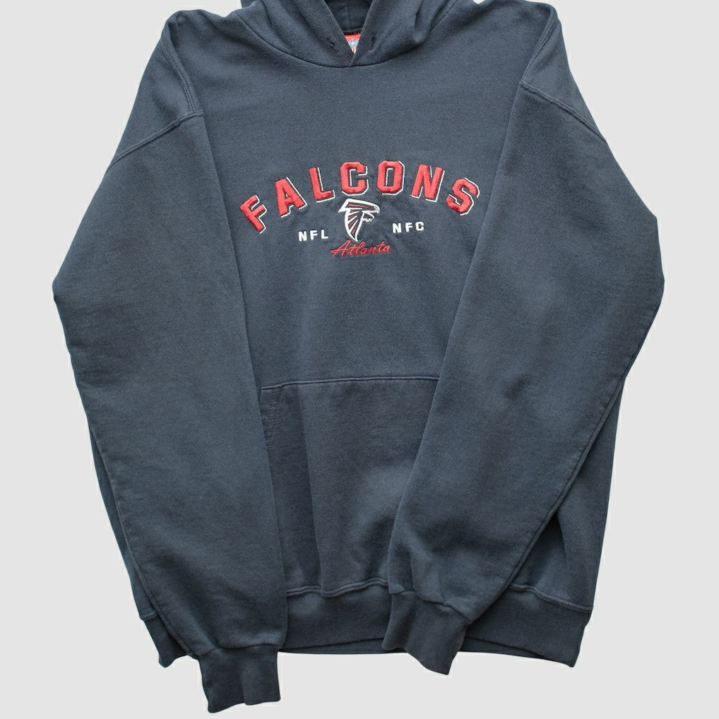 Atlanta Falcons NFL 2000s Hooded Pullover Sweatshirt Black Vintage