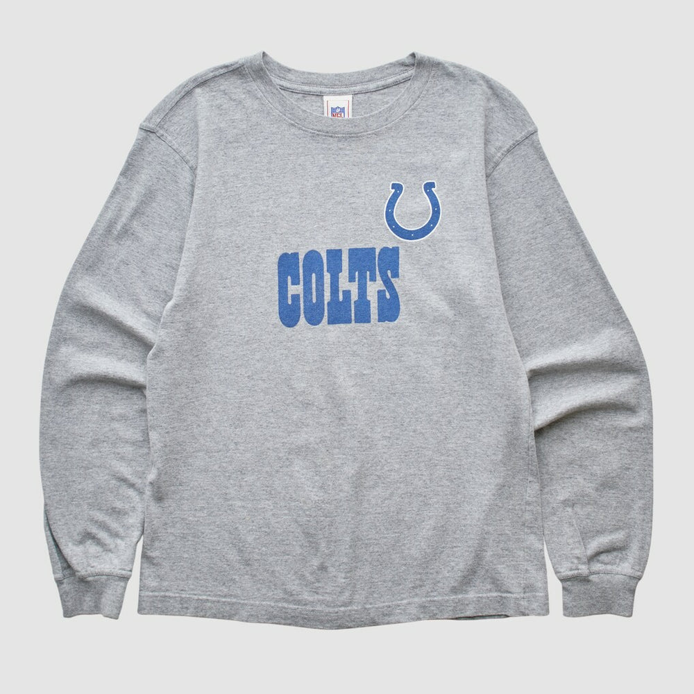 Indianapolis Colts NFL 2000s Long Sleeve T-shirt Heather Gray Vintage