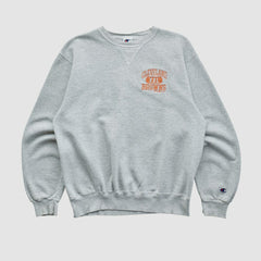 Cleveland Browns Champion 90s Pullover Sweatshirt Heather Gray Vintage
