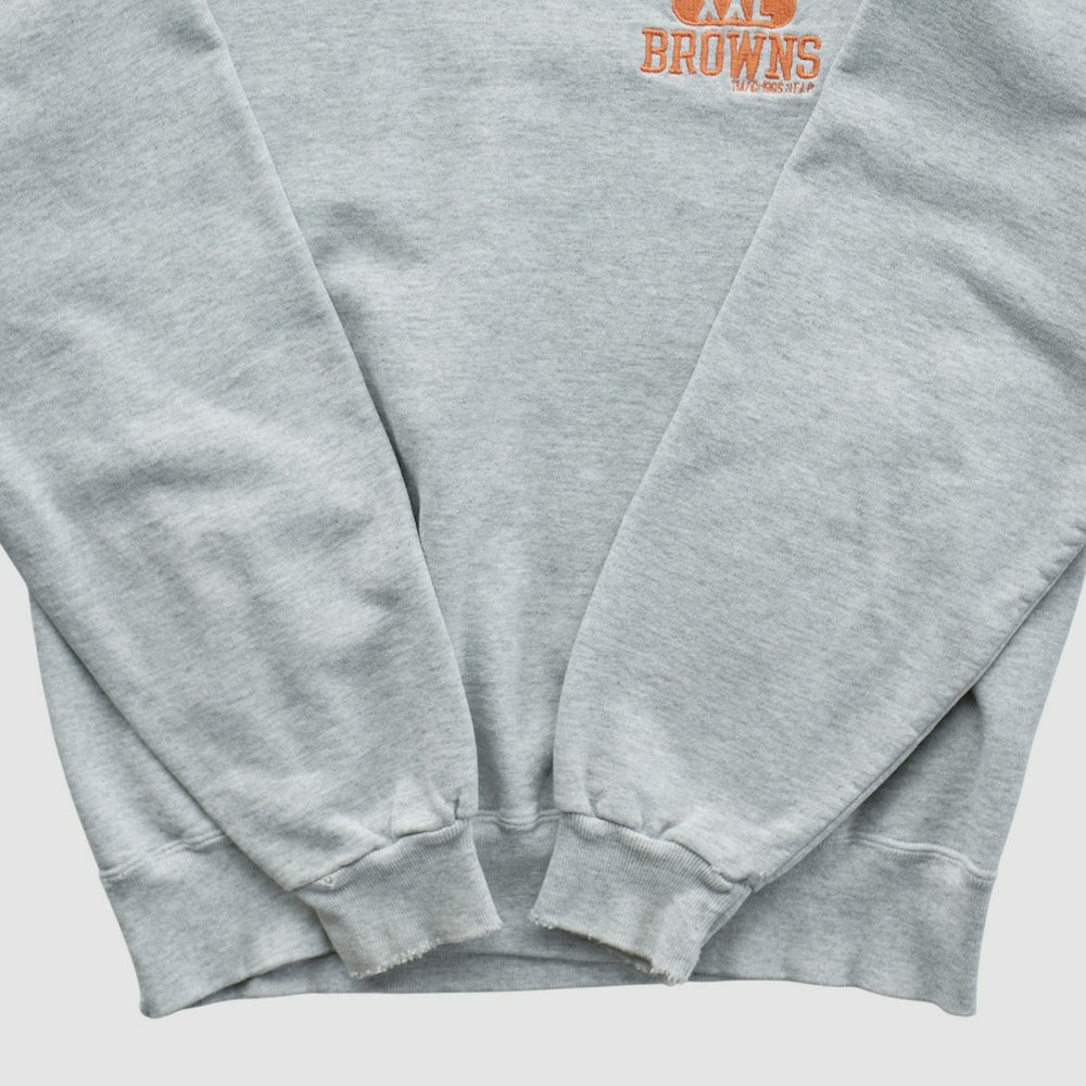 Cleveland Browns Champion 90s Pullover Sweatshirt Heather Gray Vintage