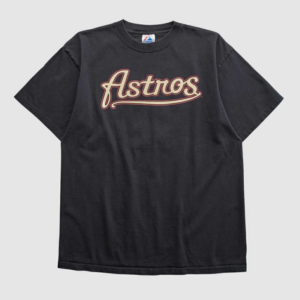Houston Astros Majestic 2000s T-shirt - Black - L by Fanatics Real Vintage T-shirts