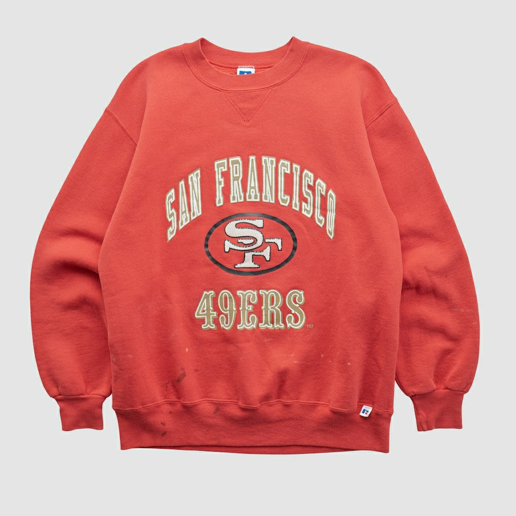 San Francisco 49ers Russell 90s Pullover Sweatshirt Red Vintage