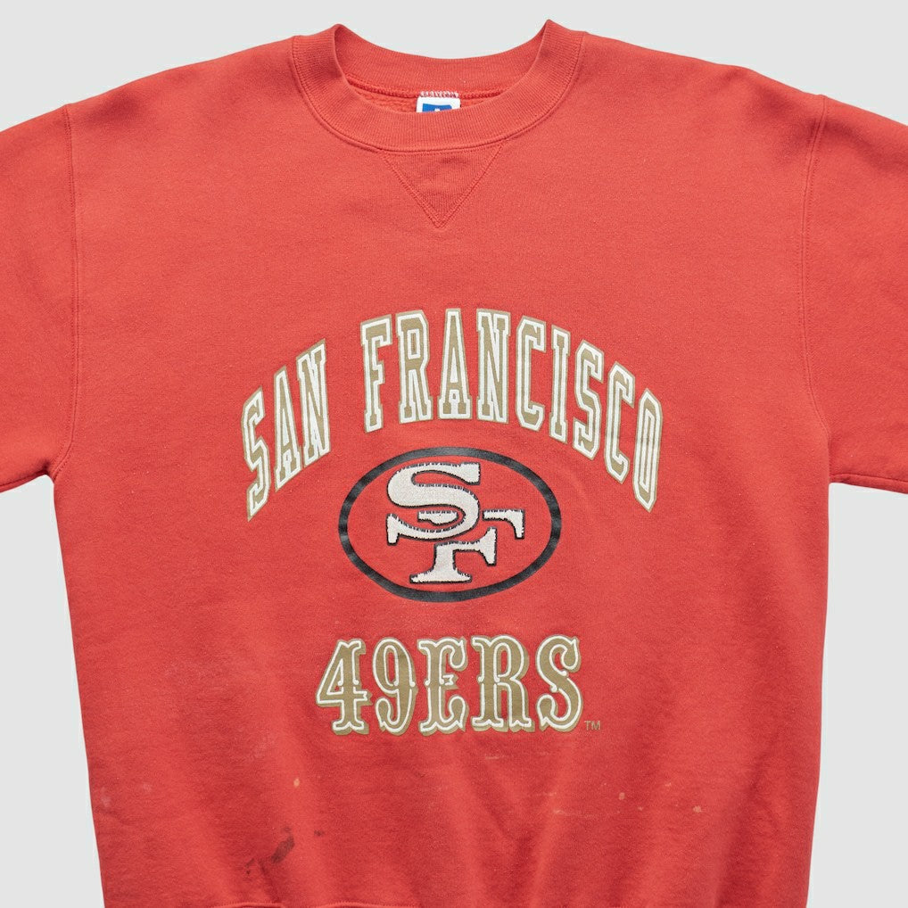 San Francisco 49ers Russell 90s Pullover Sweatshirt Red Vintage